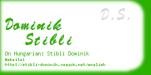 dominik stibli business card